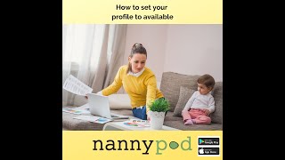 NannyPod App  Childcare Providers Setting Availability [upl. by Akinwahs]