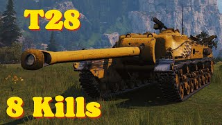 World of tanks T28  6 K Damage 8 Kills wot replays [upl. by Ahsiloc]