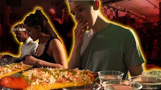 GIANT HOTDOG EAT OFF WITH Leah Shutkever  NEW RECORD [upl. by Tiebold473]