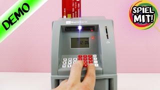 GELDAUTOMAT FÜR ZUHAUSE Bank Automat Elektrische Spardose  Spiel mit mir Kinderspielzeug [upl. by Stanton]