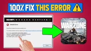 How to Fix DirectX Encountered an Unrecoverable Error in Call of Duty Warzone 3 on PC Updated Way [upl. by Izaak]