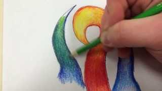 Colored Pencil Tutorial Blending Analogous Colors [upl. by Enelrae546]