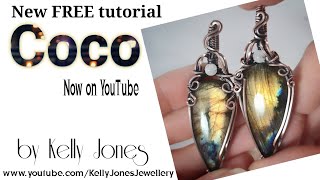 Wire Wrap Pendant Tutorial Coco by Kelly Jones [upl. by Bobbe]