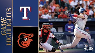 Rangers vs Orioles ALDS Game 1 Highlights 10723  MLB Highlights [upl. by Arymat738]