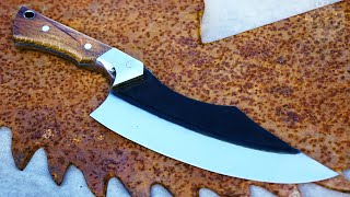 Making a large kitchen knife from an Old Saw Blade [upl. by Undine263]