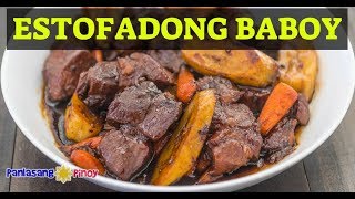 How to Cook Estofadong Baboy Sweet Pork Stew [upl. by Lidaa]