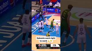 Sabonis playing Bully Ball is tough to stop 😳💪 [upl. by Fox909]