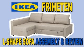 IKEA Friheten Lshape Sofa Bed  Assembly and Review Hyllie Beige  Clueless Dad [upl. by Elahcar970]