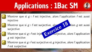 Composition des applications — Injectivité  Surjectivité — Les applications — 1 BAC SM [upl. by Tirzah381]