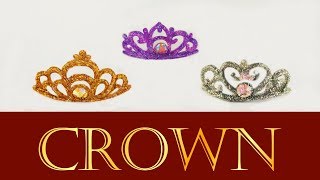 Miniature Princess Crown  Tiara  Coroa de princesa p Barbie  Doll Tutorial [upl. by Levon766]