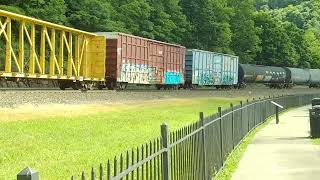 NS SD402 High Hood 1626 Trailing Fourth on Manifest Train 11V as it Rounds the Curve [upl. by Carolina996]