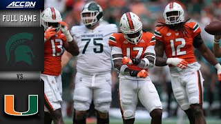 Michigan State vs Miami Full Game  2021 ACC Football [upl. by Chrissie924]