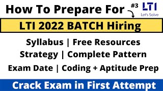 How to Start Preparation For LTI2022 Batch Hiring Syllabus  Pattern  Crack Exam In First Attempt [upl. by Euseibbob]