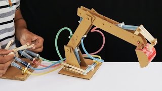 How to Make Hydraulic JCB From Cardboard [upl. by Eeima283]