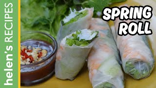 How to make Vietnamese Fresh Spring Roll GOI CUON  Helens Recipes [upl. by Nicky]