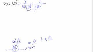 Cosecante de 120 grados Reducción al primer cuadrante [upl. by Kubis]