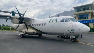 🇵🇰 MY 100TH TRIP REPORT  PIA ATR FLIGHT  GILGIT TO ISLAMABAD  PK606  ATR 42  APBHH [upl. by Burget]