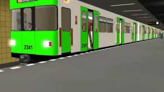 UBahn BerlinMy first train repaint and sound changeThe BVB F90 in a new Green Livery [upl. by Yemar]