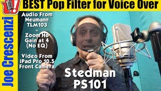 Stedman PS101  Best Pop Filter for Voice Over with Neumann TLM103 VO [upl. by Enileuqaj]