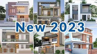 Top 50 modern 2 floor house elevation design  Double floor home front elevation design 2023 [upl. by Ruthven]