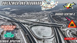 Obilaznica oko Beograda  Budući Sektor C prema Pančevu Petlja Bubanj Potok dronom beograd [upl. by Birkner93]