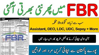 How to Apply For FBR Jobs 2024 Registration Online in Federal Board of Revenue Jobs Apply Online [upl. by Annaiel507]