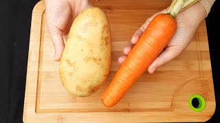 Légumes Râpées ‼️ Prenez une Pomme de terre amp Carotte et faites recette 🔝😋 Grated Vegetables Recipe [upl. by Gianni110]