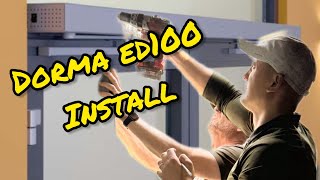 Dorma Kaba ED100 Automatic Door Opener Installation [upl. by Rednaeel]