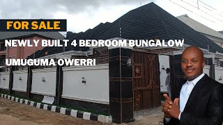 ₦60M 37500 NEWLY BUILT 4 BEDROOM BUNGALOW UMUGUMA OWERRI  HOUSE FOR SALE IN OWERRI [upl. by Mundt]