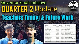 Governor Sindh Initiative Quarter 2 Update Teachers Timing amp Future Work [upl. by Arturo]