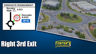 How To Do Parkgate Roundabout  Right 3rd Exit  From Parkgate Shopping Park To Doncaster [upl. by Wilkins]