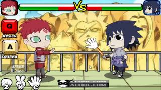 Thousand Years Of Death Game Gaara The Kazekage VS Sasuke Uchiha [upl. by Ahtanoj]