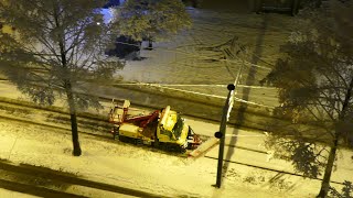 Chasseneige Soléa en action à Mulhouse la nuit [upl. by Salsbury]