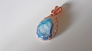 Netting Around a Cabochon With Bail Tutorial [upl. by Ailemap]