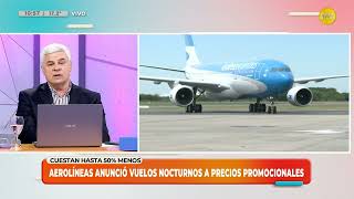 Aerolíneas Argentinas anunció vuelos nocturnos a precios promocionales │LPELDM│ 040924 [upl. by Carolle]