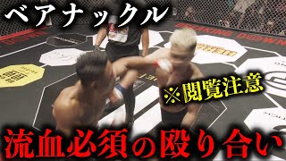 BreakingDown初の『ベアナックル』に会場騒然…メカ君vsタイセイ試合映像【BreakingDown13】 [upl. by Notwen]