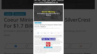 SilverCrest Coeur Mining smallcapstocks silver firstmajestic [upl. by Eilsehc]