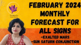 Monthly Predictions February 2024  All ascendants Lagnas [upl. by Akimihs]