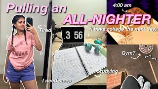 PULLING AN ALLNIGHTER as a college student I had classes the next day studying coffee gym [upl. by Ennoryt]