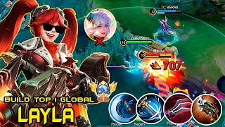 TOP 1 GLOBAL LAYLA BEST 1 HIT DELETE BUILD  UNLI DASH 2024  BUILD TOP 1 GLOBAL LAYLA  MLBB [upl. by Beker973]