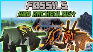 Minecraft Fossils amp Archeology Mod  DILOPHOSAURUS [upl. by Aduhey856]