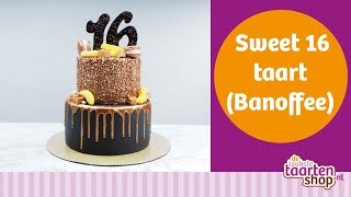 Sweet 16 taart met banoffee vulling [upl. by Harwell]