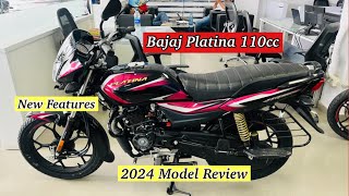 Bajaj Platina 110cc 2024 Model E20 BS7 Full Review  On Road Price Mileage New Features  platina [upl. by Ziom]