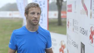 Jenson Button at the Jenson Button Trust Triathlon [upl. by Arel]