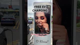 Free EV charging near you ev electric ev charging tesla model3 shell music car shorts [upl. by Ahtera]