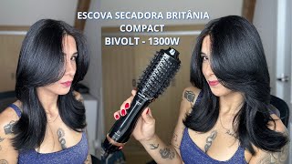 ESCOVA SECADORA BRITÂNIA BES24P COMPACT 1300W BIVOLT  Por jessicatthings [upl. by Uzial952]