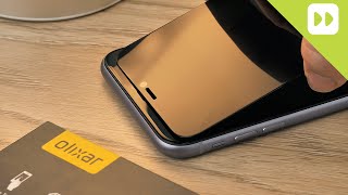 Olixar iPhone 11 Privacy Tempered Glass Screen Protector Review [upl. by Ayo]