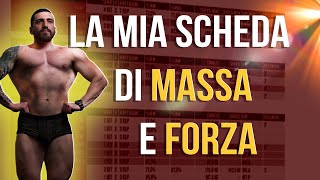 La mia SCHEDA DI FORZA E MASSA MUSCOLARE [upl. by Lewison]