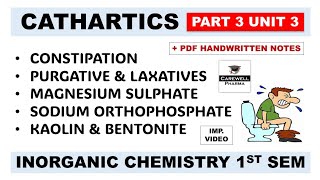 Cathartic  Sodium Orthophosphate  Magnesium Sulphate  Part 3 Unit 3  Inorganic Chemistry [upl. by Tigges]