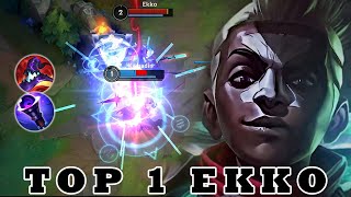 Wild Rift Ekko Gameplay  Top 1 Ekko Gameplay  Rank Grandmaster [upl. by Harty]